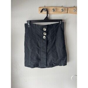 Free People Every Minute Every Hour Black Mini Skirt Size 4 OB897943